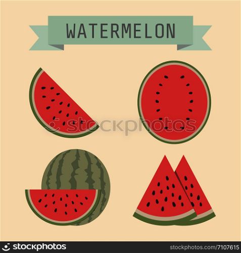 set of watermelon with sign