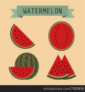 set of watermelon with sign