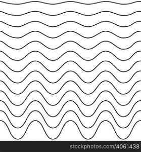 set of waves , the zig zag with rounded angles, a wavy pattern with decreasing amplitude, vector dilapidate or website design. set of waves