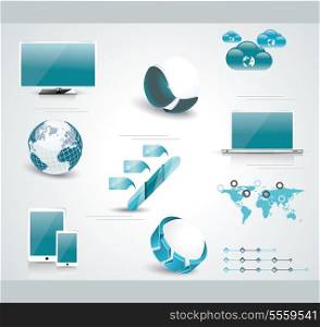 Set of web Icons and business and abstract symbols - Vector Illustration, Graphic Design