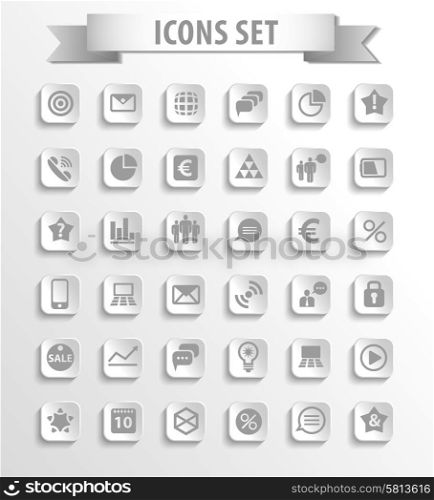 Set of web icons can be used for invitation, congratulation or website