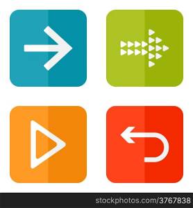 Set of web icons or flat design elements. Eps 10 vector illustration. Used transparency layers for elements of layout