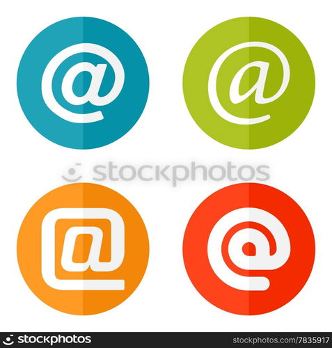 Set of web icons or flat design elements. Eps 10 vector illustration. Used transparency layers for elements of layout