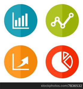 Set of web icons or flat design elements. Eps 10 vector illustration. Used transparency layers for elements of layout