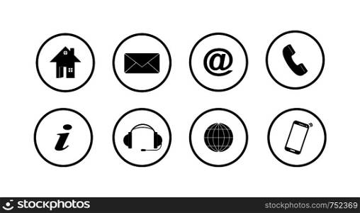 Set of white buttons for websites and applications, simple design