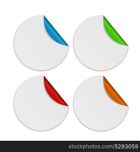 Set of White Paper Stickers Isolated on Background. Vector illustration. EPS10. Set of White Paper Stickers Isolated on Background. Vecto