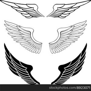 Set of wings vector image