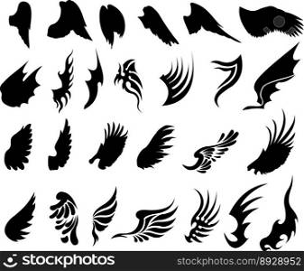 Set of wings vector image