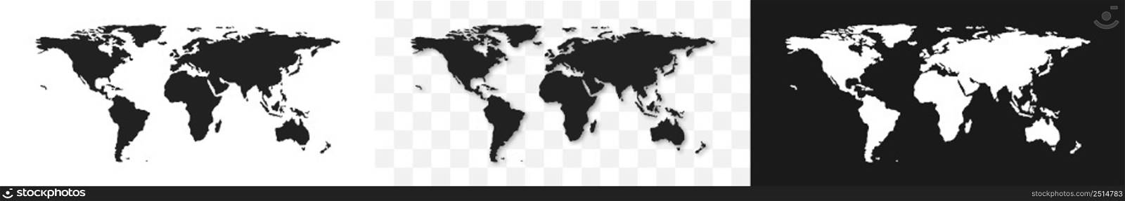 Set of world map. World map on different background. Vector illustration. EPS 10.. Set of world map. World map on different background. Vector illustration.