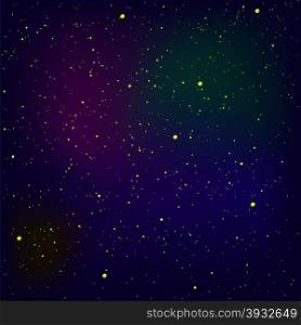 Set of Yellow Stars Isolated on Blue Sky Background. Stars Background. Milky Way. Stars Background. Milky Way