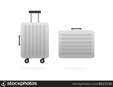 Set Plastic travel bag vector illustration.. Set Plastic travel bag vector illustration