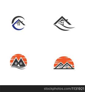 Set Property and Construction Logo Template vector symbol nature