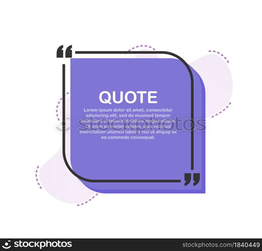Set Quote frames. Blank template with print information design quotes. Vector stock illustration.. Set Quote frames. Blank template with print information design quotes. Vector stock illustration