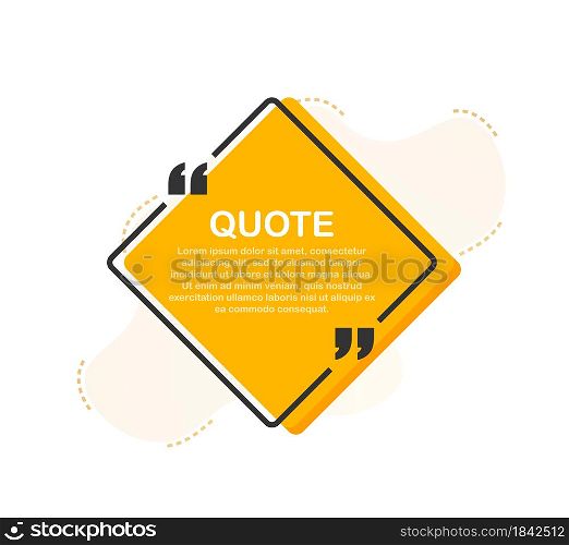 Set Quote frames. Blank template with print information design quotes. Vector stock illustration.. Set Quote frames. Blank template with print information design quotes. Vector stock illustration