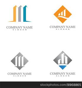 Set Real estate and home buildings logo icons template