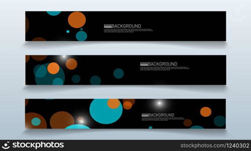 set rectangular banner background. modern abstract vector design