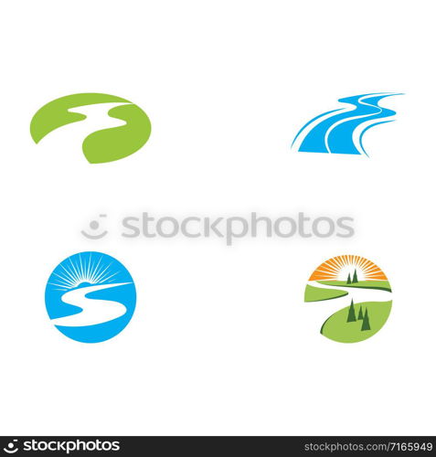Set River vector icon illustration design