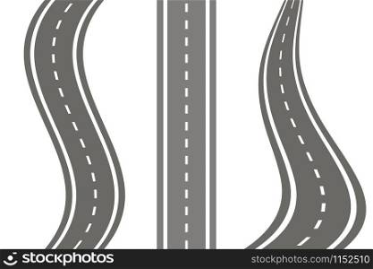 Set road icon vector. Vector illustration