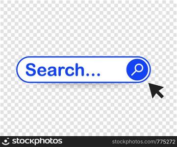 Set Search bar vector element design, set of search boxes ui template isolated on blue background. Vector illustration.. Set Search bar vector element design, set of search boxes ui template isolated on blue background. Vector stock illustration.