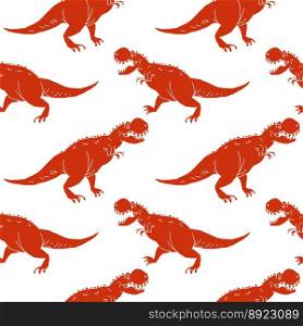 Set silhouettes of dinosauranimal vector image