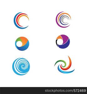 Set Spiral icon Vector Illustration design Logo template