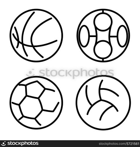 Set sport balls. Vector illustration