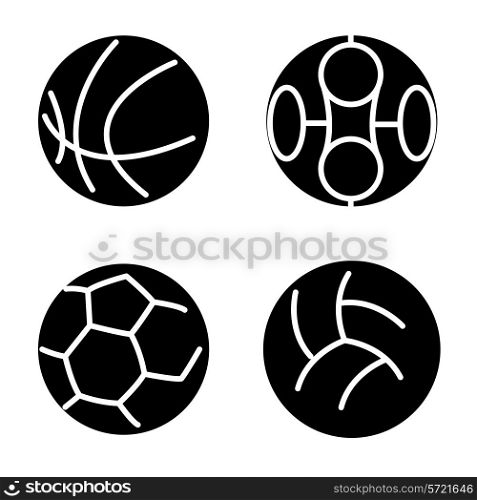 Set sport balls. Vector illustration
