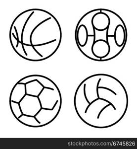 Set sport balls. Vector illustration