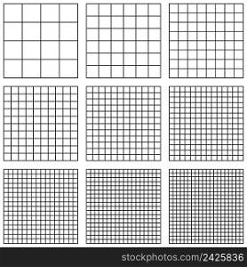 set square grid, with different point size, vector pattern grid Pixel Per Inch, PPI pixel density of electronic device image