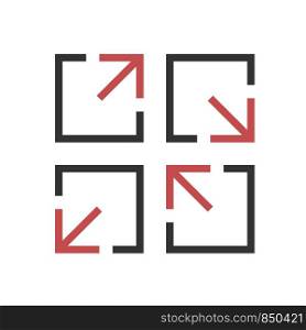 set Square with Arrow Logo Template Illustration Design. Vector EPS 10.