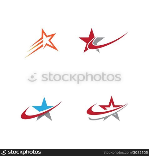 Set Star logo template vector icon illustration