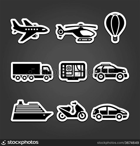 Set stickers transport