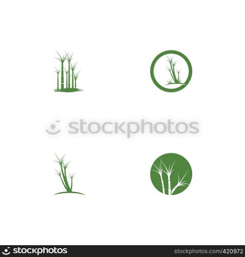 Set Sugar cane Logo Template vector symbol nature