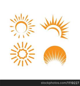 Set Sun Logo Template vector symbol nature