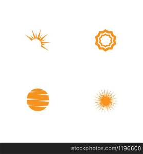 Set Sun Vector illustration Icon Logo Template design