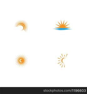 Set Sun Vector illustration Icon Logo Template design
