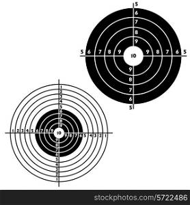 Set targets for practical pistol shooting, exercise. Vector illustration