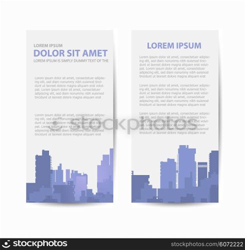 Set template invitations, business cards, flyers on the urban theme. Suitable for real estate agencies and construction and tourism companies.