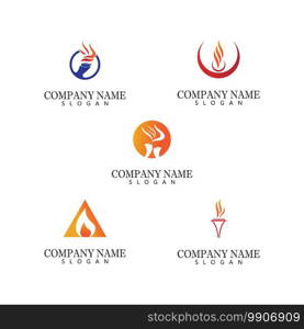 Set Torch  Logo Template vector symbol nature