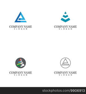 Set Triangle Logo Template vector icon illustration design