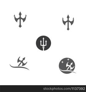 Set Trident Logo Template vector icon illustration design