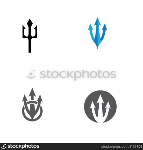 Set Trident Logo Template vector icon illustration design