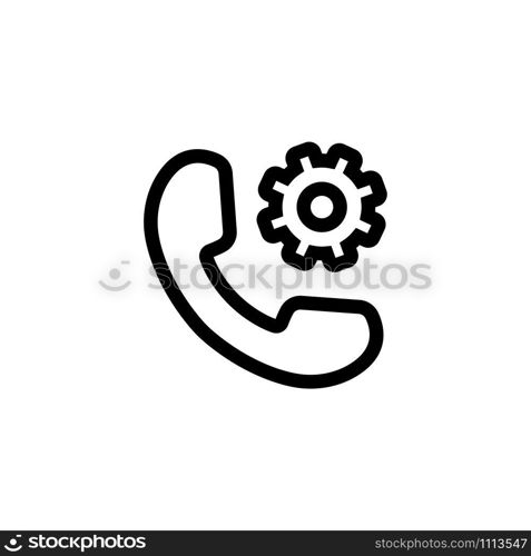 Set up the phone icon vector. A thin line sign. Isolated contour symbol illustration. Set up the phone icon vector. Isolated contour symbol illustration