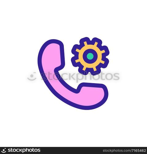 Set up the phone icon vector. A thin line sign. Isolated contour symbol illustration. Set up the phone icon vector. Isolated contour symbol illustration