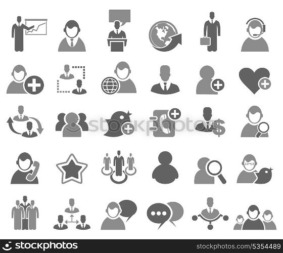 Set users for business. A vector illustration