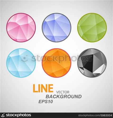 Set vector abstract circle icon. Triangle design. Set vector abstract circle icon. Triangle design.