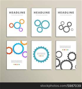 Set vector color design and concept gears.. Set vector color design and concept gears