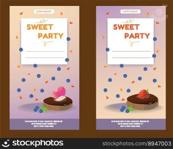 Set vector design flyers for baking, bakery shop, cooking, sweet products, dessert, pastry.