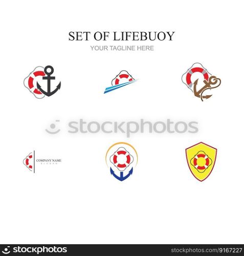 set vector illustrasi of Lifebuoy Logo and Symbol design