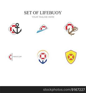 set vector illustrasi of Lifebuoy Logo and Symbol design